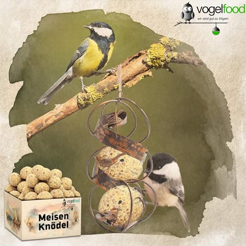 Samore 200 Stück (a 90g = 18 kg) Meisenknödel ohne Netz Vogelfutter Wildvogelfutter Meisenkugeln Ganzjahresfutter Fettfutter |Nährstoffreiches Ganzjahresfutter für alle Vogelarten | Körnerkugeln