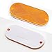 ZUDKSUY 10 Pack Front Reflector Oval Reflectors Driveway Reflectors for Driveway Fence Gateposts Cars Boats Mailboxes Trailer Security Reflectors with Center Mounting Holes (Yellow)