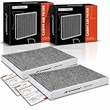 A-Premium 2-PC Cabin Air Filter with Activated Carbon Compatible with Volvo XC60, S60, S80, V60,