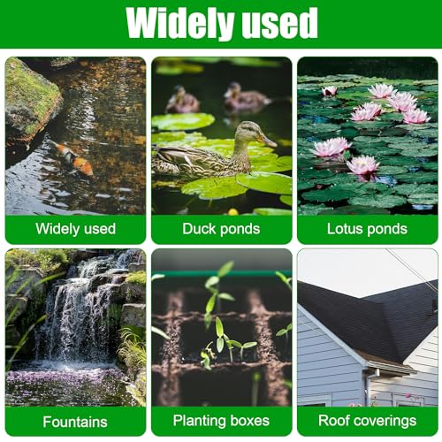 Nqeuepn 1016460 7X10Ft Pond Liner, 8 Mil Thick Hdpe Pond Liner Fish Pond Liner Outdoor Preformed Pond Kit For Outdoor Ponds Small Ponds, Pool, Fountain, Garden Waterfall Plastic Tub Accessories thumb #6