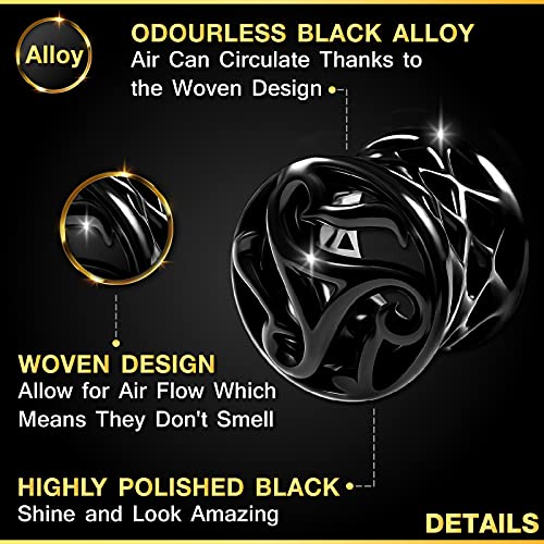 2PCS Blackline Alloy Flesh Ear Ring Stretcher Lobe Gauge Tunnel Plug Piercing Jewelry Choose Sizes3