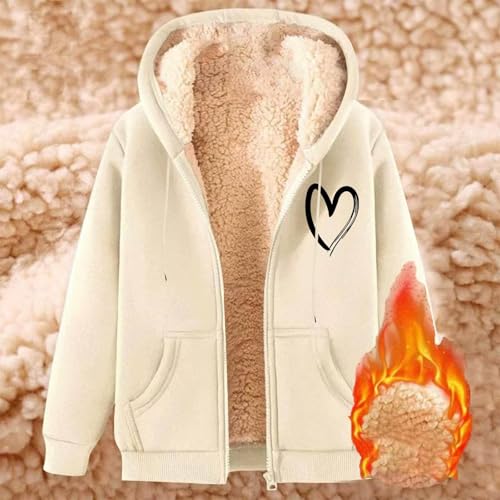 Sudadera con capucha unisex beige M de forro polar con cremallera 3