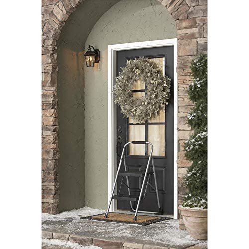 Cosco 11308PBL1E Two Step Big Step Folding Step Stool with Rubber Hand Grip, Gray