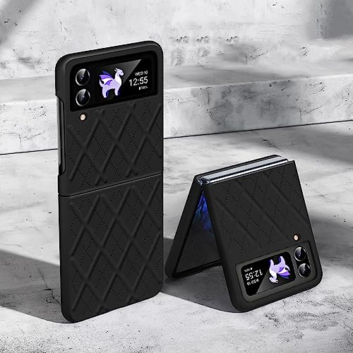 Étui en diamant fait à la main pour Samsung Z Flip 4 noir éclatant luxe