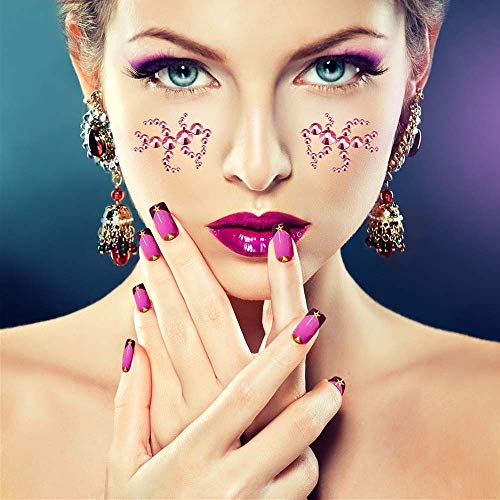 5 Boxes Nail Art Rhinestones & Gems Kit - Gold & Silver Metal Nail Art Studs, Rivets & Diamonds - Includes Tweezers & Wax Pen