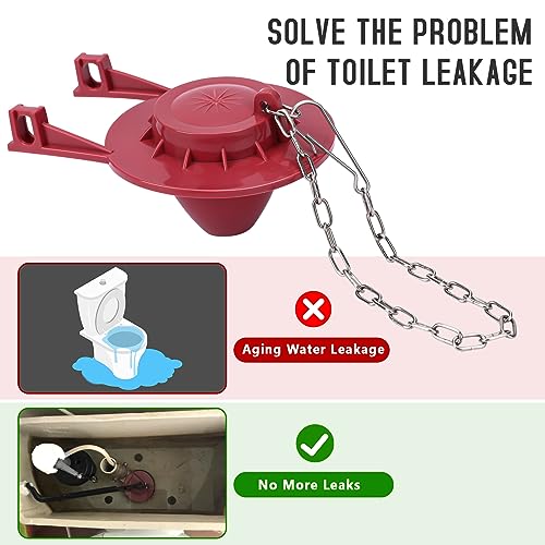 image for Mozeat Lens 2 Inch Universal Toilet Flapper, 2 Pcs Rubber Toilet Stopp