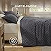 Bedsure King Quilt - Charcoal Bedspread King Size & Lightweight Comforter, Modern Coverlet with Clover Pattern, Ultra Soft All-Season Bedding, 106 x 96 Inches