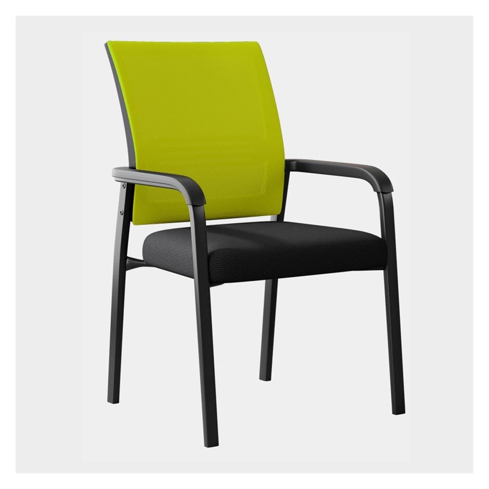Sillas de Oficina apilables con Respaldo de Malla, Ideales para Salas de Espera, con Asiento tapizado en Tela y Soporte Lumbar ergonómico para recepciones en escuelas e Iglesias (Verde).