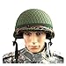 GPP® Perfect WWII US Army M1 Green Helmet Replica with Net/Canvas Chin Strap DIY Painting