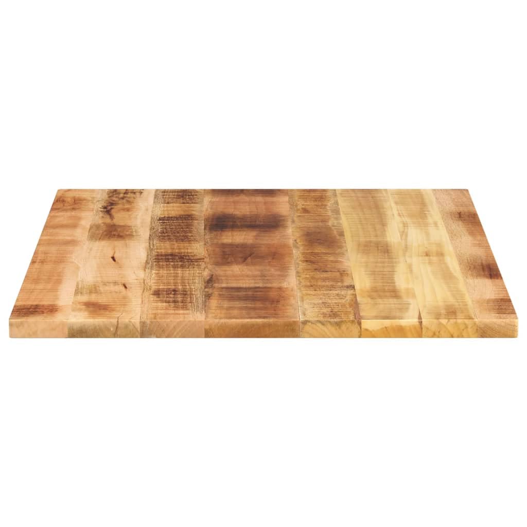 Tavolino, 90 x 80 x 3,8 cm, rettangolare, in legno di mango grezzo