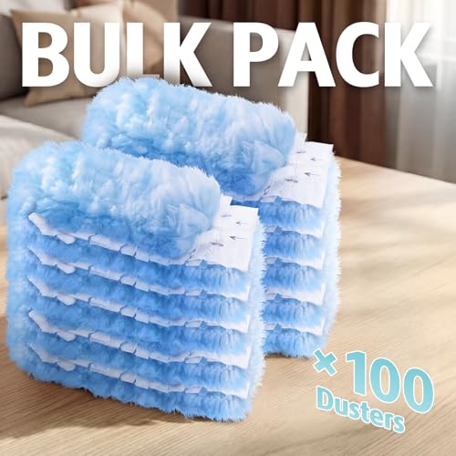Image of Duster Refill for Swiffer Duster, 100 Count Heavy Duty 2 Side 360 Duster Refills, 6X Microfibers, Disposable Multi Surface Dusters for Cleaning (Not Include Handle)