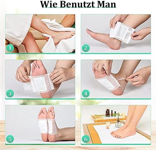 Detox Foot Patches, 20 PCS Deep Cleansing Detox Foot Pads to Remove Toxins and Clean Body, 100% Natural Organic Bamboo Vinegar Foot Detox Patches for Stress Relief, Deep Sleep and Enhance Blood