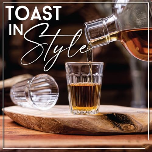 Image of bellemax Classy Shot Glass for Espressos, Spirits & Liquors,Whiskey, Vodka Shot, Tequila Shot, Wine Tasting, Cocktail Pour, Bar Accessory & Home Decor Parties Glasses Set of 6 (BR-04)