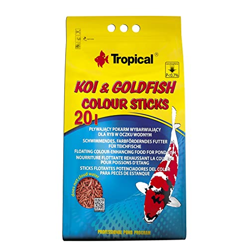 KOI&Goldfish Colour Sticks 20L / 1600g - Sticks flotantes potenciadores del Color para Peces de Estanque