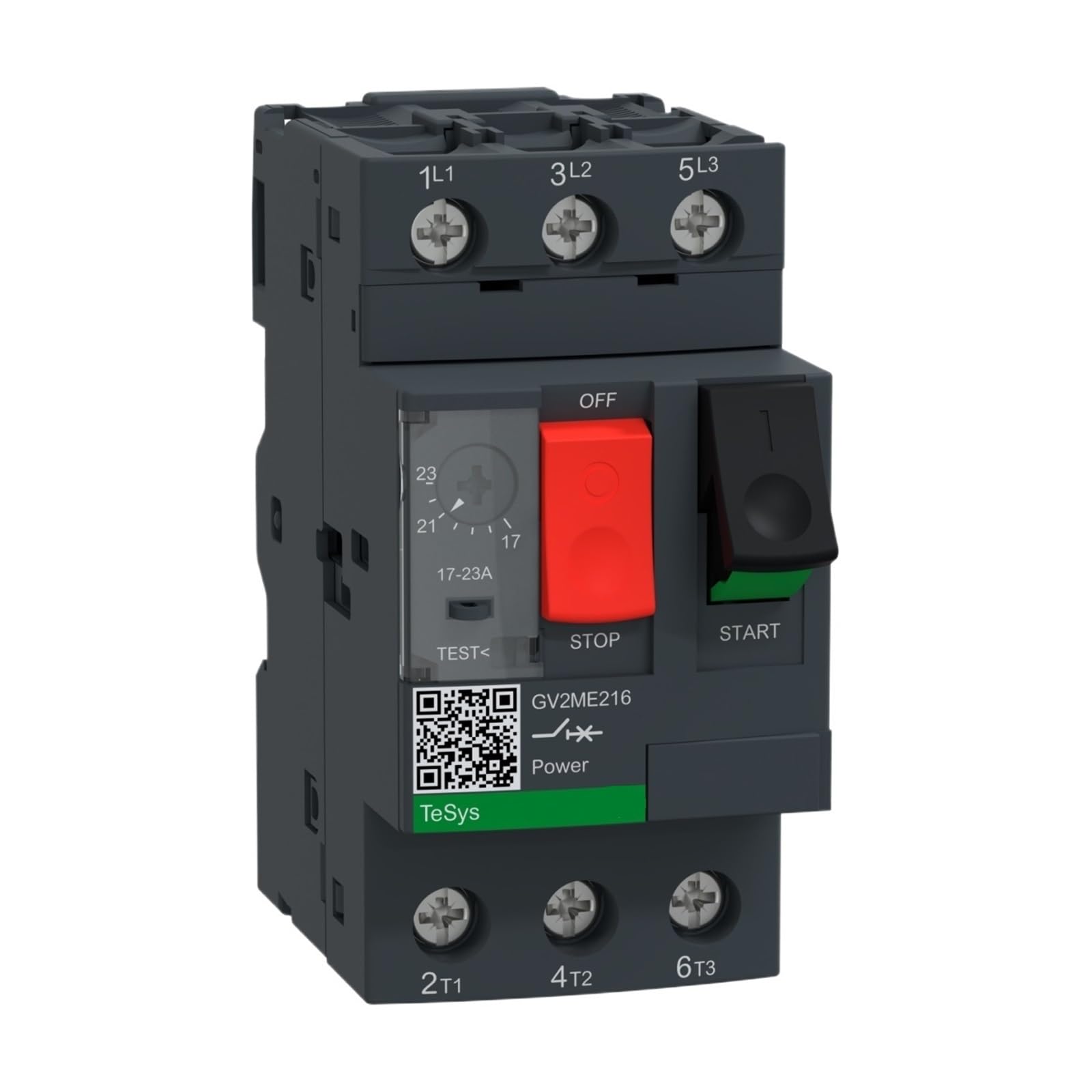 TYEXCZARF GV2ME216 Motor circuit breaker, 2,3P,17-23A,push button
