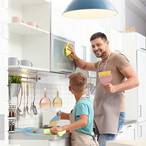Image of 3PCS Small Broom and Dustpan Set for Home,Mini Dustpan and Brush,Hangable Dust Pans with Brush Set,Hand Broom and Dustpan,Household Cleaning Tools Set for Table, Desk, Countertop,Sofa,Key Board