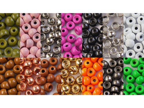 Pechetruite 25 x Billes TUNGSTENE 2,8 mm (0,14g) Vert Fluo pour Montage de Mouche de pêche