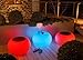 Produktbild Moree Beistelltisch Bubble Outdoor LED Leuchtkugel Couchtisch Leuchttisch by, Auflage:Filzauflage rot