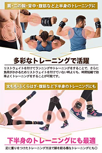 InField アンクルウェイト リスト 筋トレ ウォーキング ダイエット エクササイズ 体幹トレーニング リストウェイト アンクルウェイト パワーアンクル リストバンド 1kg 商品画像5