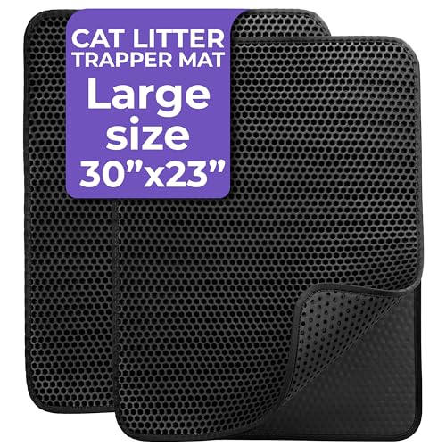 iPrimio Large Cat Litter Trapper Mat with Exclusive Urine/Waterproof Layer ...