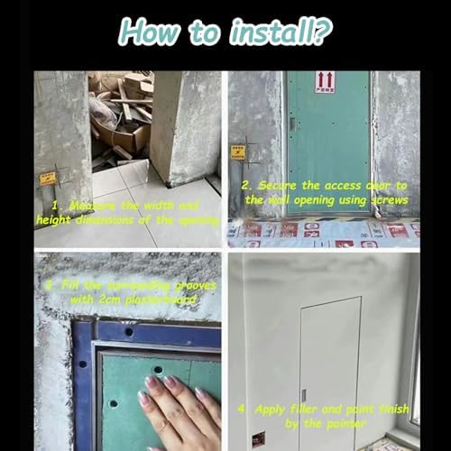 Concealed Access Panel for Drywall - Insulated Wall Cover Door for Maintenance & Inspection - Sizes: 6x8, 10x12, 14x16, 18x20, 22x24, 34x40, 22x48in (56x122cm)