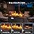 Electactic 43 Inch Propane Fire Pit Table, 3-in-1 Multi-Use 50,000 BTU Square Gas Fire Pit with Lid & Blue Glass Stones, Steel Tabletop, Adjustable Flame, for Patio, Backyard, Deck, Outdoor Gatherings