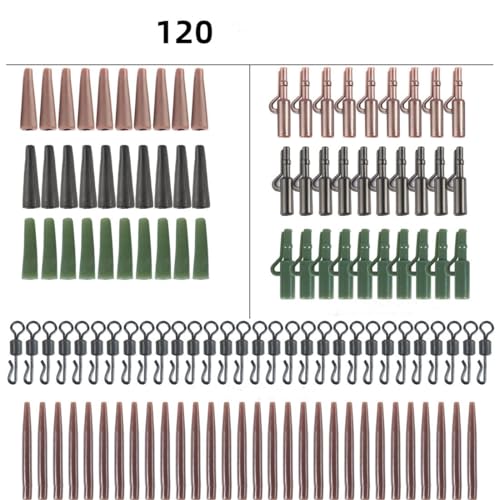 Kit de pesca para carpa con 120 piezas en caja miniatura 4