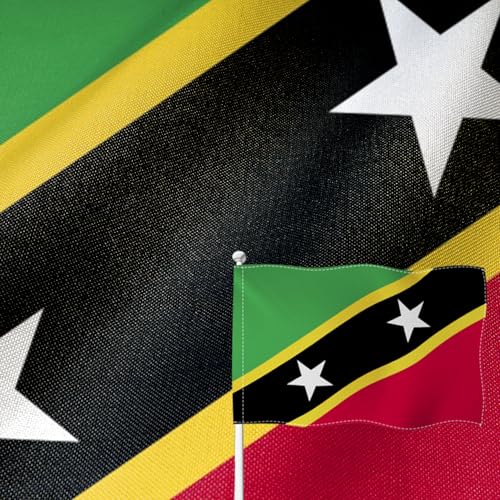 Drapeau de Saint-Kitts-et-Nevis YongFoto 0,9x1,5 m double face