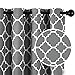 Gray Blackout Curtains Grommet Top Curtains Thermal Insulated Cutrains Natural Effect Highly Durable Panels for Bedroom-52" x 84" - Set of 2 Panels- Mild Gray Moroccan Tile Quatrefoil Pattern