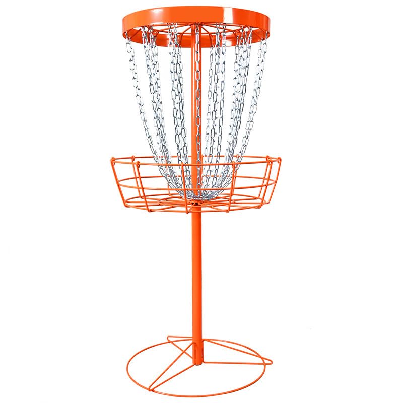 X-UFO Disc Golf Basket with 12 Lights & 24 Chains Portable Disc Golf Sports Professional Golf Discs Set with Weighted Discs, Sturdy Pole & Base, Heavy Duty 24 Chains, 12 Night Lights