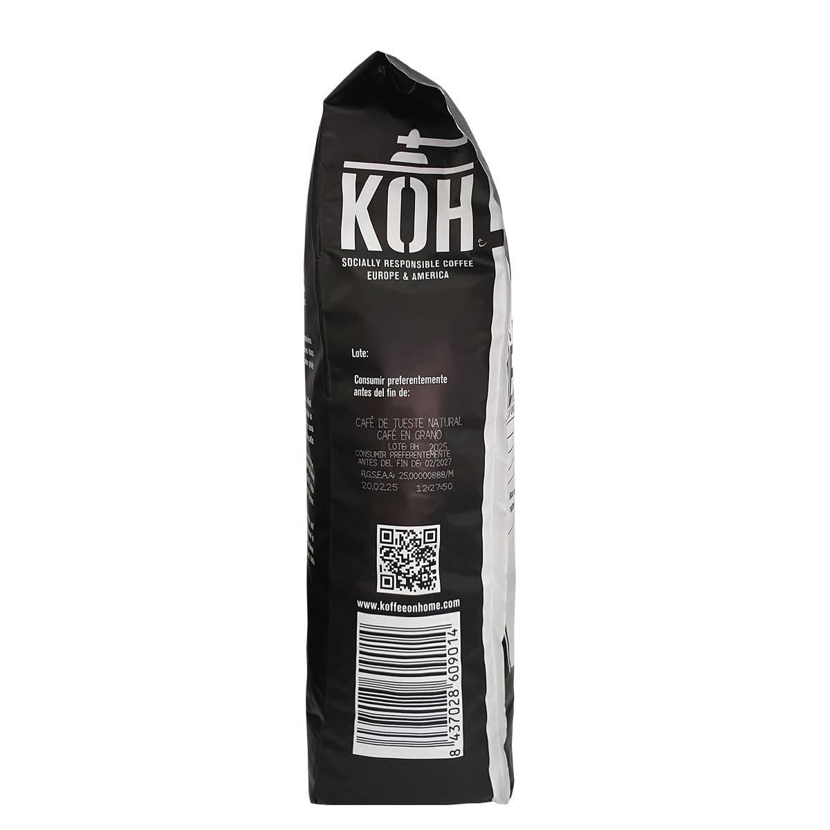 KoffeeONHOME Café en Grano, 100% Arábica, Etiopía, Tueste Natural - 1 kg