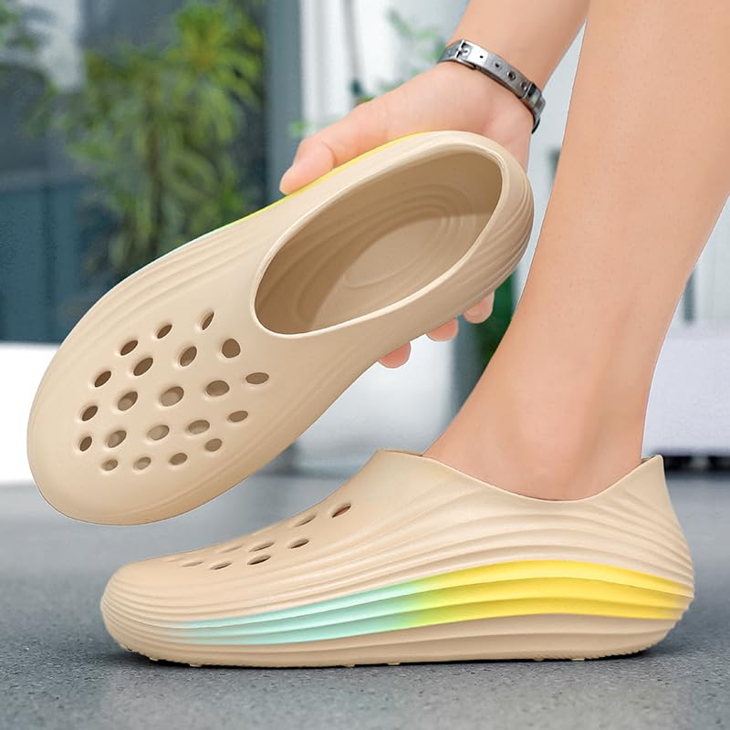 Image of Men's Summer Clog Garden Shoes Adult Outdoor Sports Walking Sandals Water Beach Shoes Casual Slippers Lightweight Breathable Cool Slippers Comfortable and Fashionable Suitable for Daily Wear