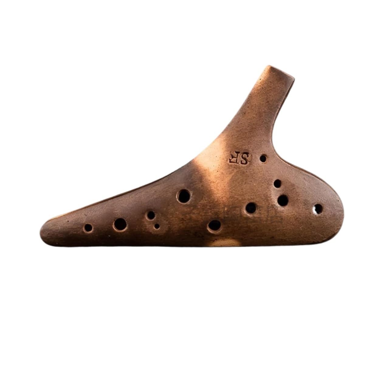 Ocarina Alto Strumento, Ocarina 12 fori SF Treble F Tone Lacca non smaltata Craft 2 stili 15 cm x 10 3(Style 1)