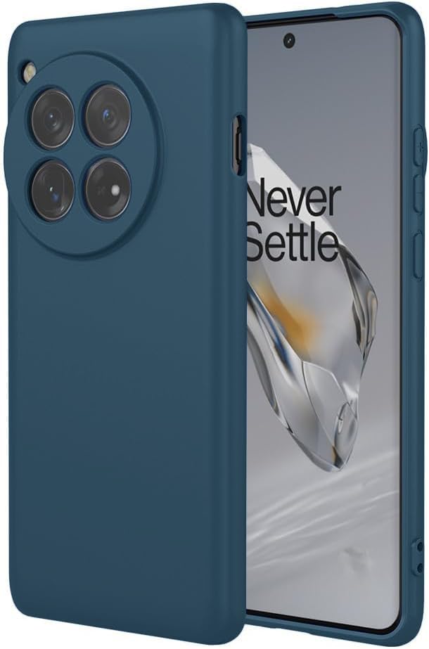 Image of DIZORO Microfiber Candy Compatible for Oneplus 11R 5G Mobile Accessories Trendy Smooth Touch Cushion Liquid Soft Silicone Gel Rubber Phone Cases Non-Slip Full Body Protective Shockproof (New Blue.)