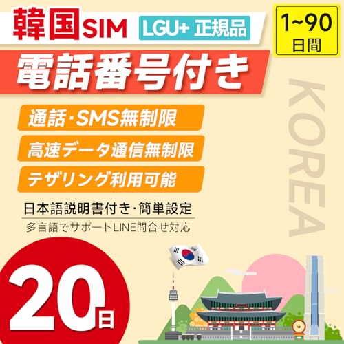 �y�؍�SIM�J�[�h�z�؍�SIM 20���� �������f�[�^������ �d�b�ԍ��t�� �ʘbSMS������ �T�|�[�gLINE�ł̂��₢���킹 LG�L�����A���p SIM�s���t �؍����s�E�o���p�y�z�e��/���X�g����/�ƐœX/��`�S��/�^�N�V�[�\�t�g�E�F�A�\��ɕ֗��z