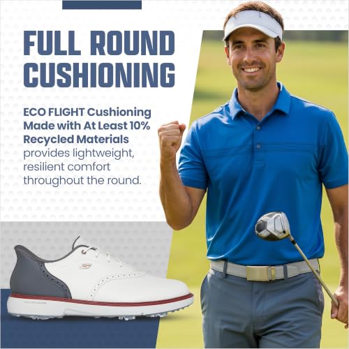 Image of Skechers Men's Prestige Slip-Ins Golf Shoe | Golf, Waterproof, Slip-ins, Arch Fit, ECO FLIGHT Cushioning, Premium Leather, Lightweight