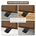 JZWBLILY Door Stoppers for Bottom of Door on Floor, Premium Rubber Door Stopper Wedge, Floor Sturdy Stackable Door Stops for Carpet Heavy Duty Door, Door Gaps (Black, 2 Pack)