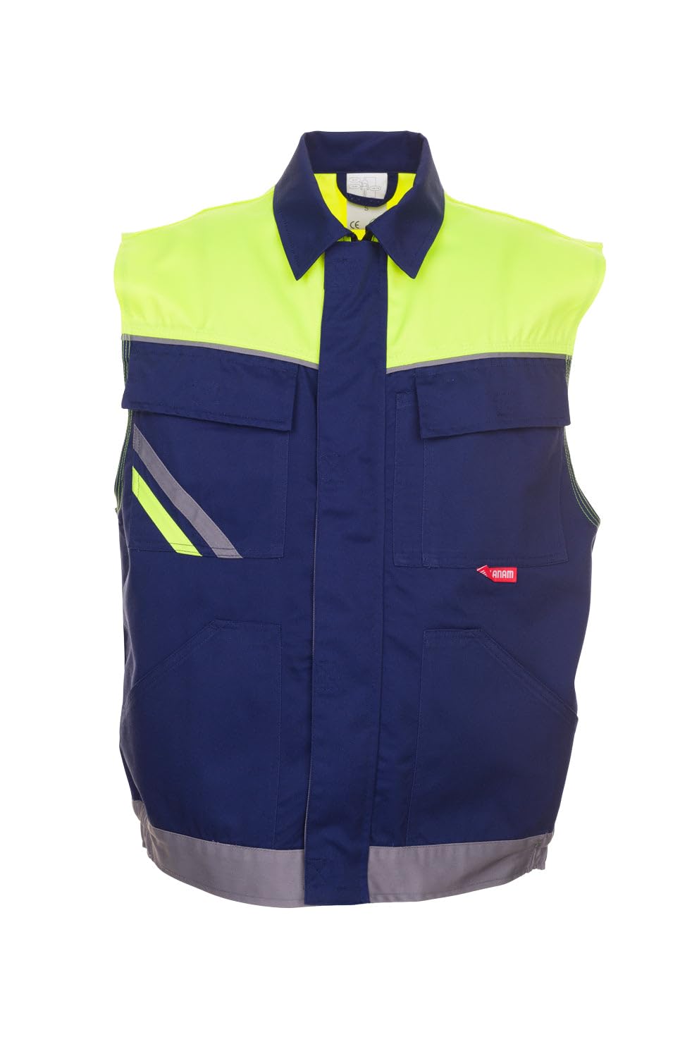 Planam Visline Salopette Visline taglia 62 in nero/arancione/zinco. unisex