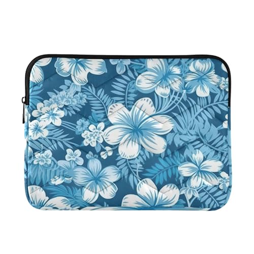 Funda para portátil de 13-14 pulgadas Hawaii Blue Flowers miniatura 1