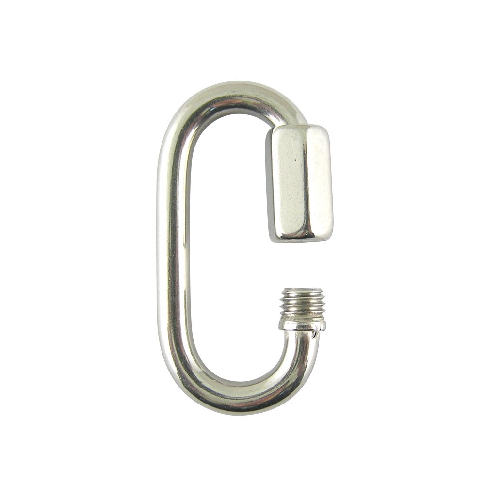 PROTEUS Stainless Steel D Shape Quick Link 5/16 inch, Chain Connector Keychain Buckle, Pack of 5