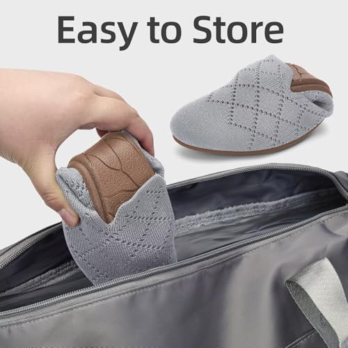 Image of poemlady Women's Ballet Flat Shoes Dress Shoes Knit Round Toe Slip On Ballerina Walking Flats Shoes for Woman Low Wedge Casual