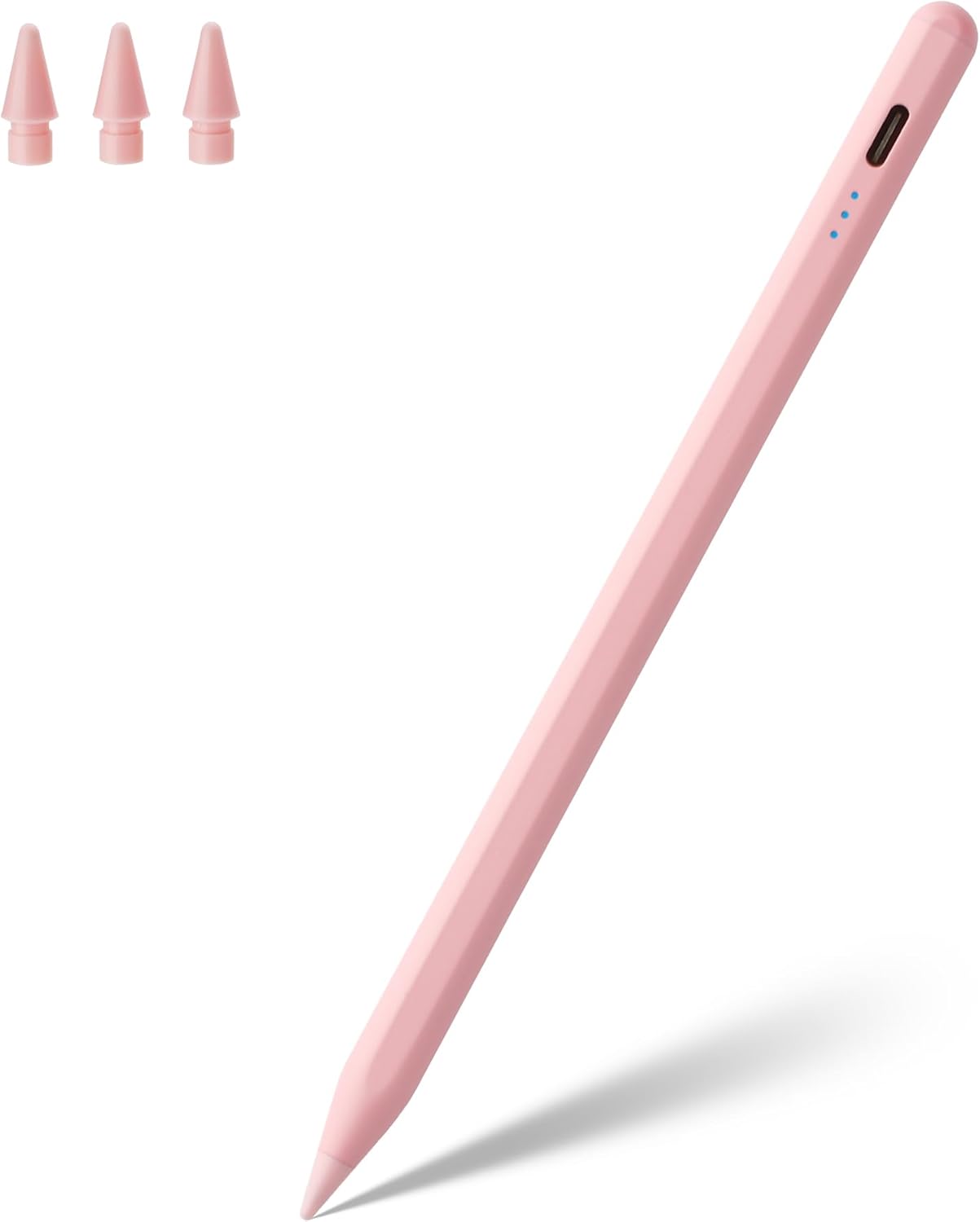 Stylus Pen for Apple Pencil Tilt Sensitivity Palm Rejection for iPad A16 11th 10th 9th 8th 7th 6th Generation, iPad Air M3 M2 3rd 4th 5th Gen, iPad Pro 11 12.9 13 inch M4, iPad mini A17 7 6 5 (Pink)