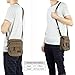 Zicac Men's Small Canvas Shoulder Bag Briefcase Messenger Bags Satchel (Coffee)