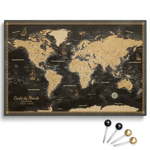 Tableau sur toile carte du monde en liège : le cadeau idéal pour voyageur