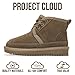 Project Cloud Genuine Leather Kids Boots - Lightweight Fur-Lined Ankle Boots for Girls & Boys with Memory Foam Insole - Non-Slip Winter Kids Shoes (Nevada, TAUPSUEDE, 2)