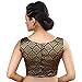 Madhu Fashion Womens Banaras Brocade Readymade Stitched Sleeveless Saree Blouse (38, Black)