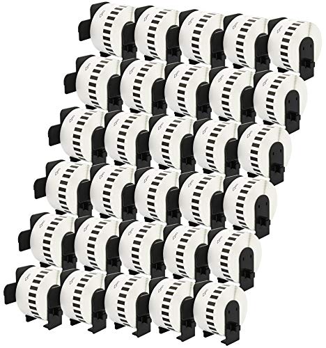 Rouleau DK-22225 étiquettes autocollantes compatibles Brother P-Touch QL-500 QL-550 QL-1050 38mmx30m