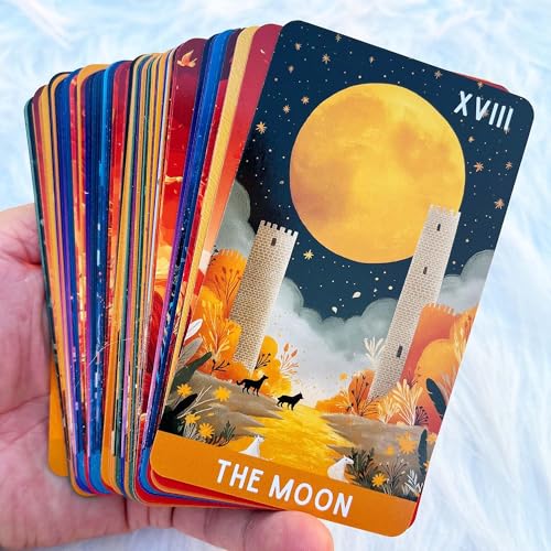 Image of Pastel Dreams Tarot Deck, Tarot Cards for Beginners, 78 Soft Pastel Tarot Cards with General Guidebook, Gentle Intuitive Art, Reading Witchcraft Divination Tool