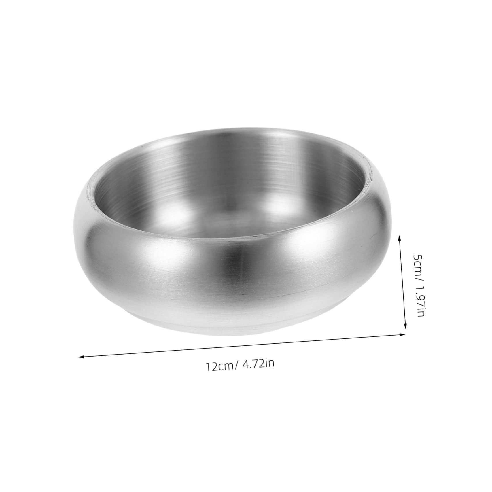 Cabilock Stainless Steel Rice Bowl Korean Soup Bowl for Breakfast for Boys and Girls
