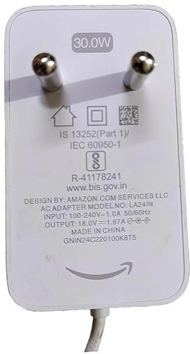 30W Adapter for Alexa Echo 3rd 4th Generation, Echo Show 8, Echo Show 10, Echo Show 15, Echo Show 2nd Gen, Echo Plus 2nd (18V1.67A Alexa Adaptor (30 W White)
